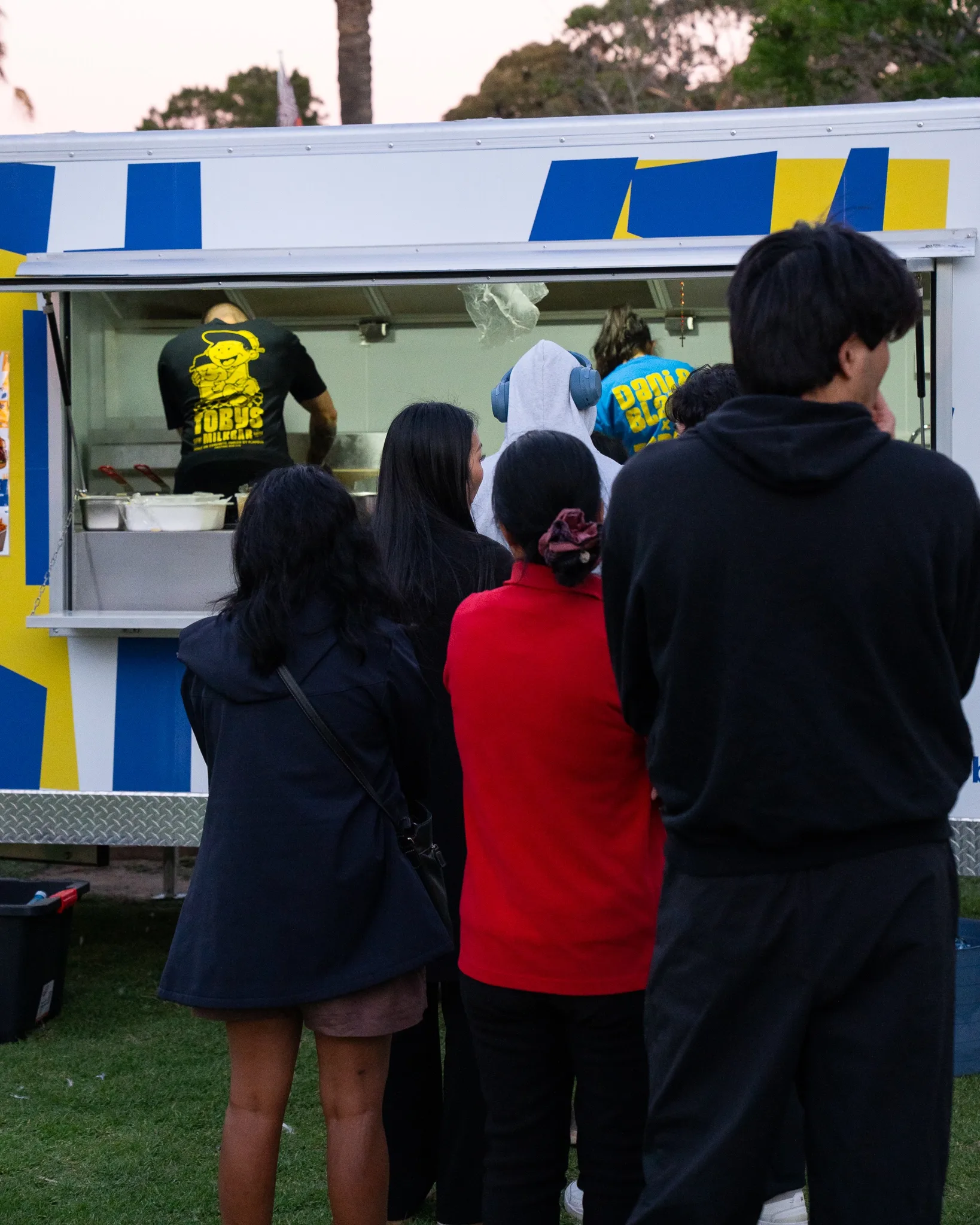 Guests lined up at the Toby's Milkbar trailer during Mayor's Commendation Awards 2025